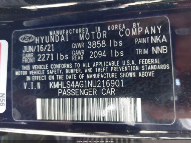 KMHLS4AG1NU216901 Hyundai mpi nu pe