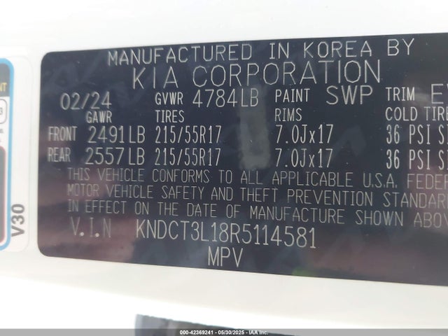 KIA Niro 2024 KNDCT3L18R5114581 Image 9