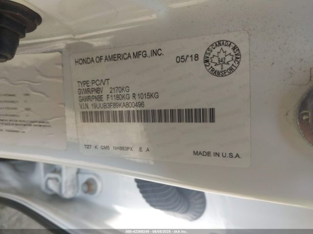 2019 ACURA TLX 19UUB3F89KA800496 Photo 8