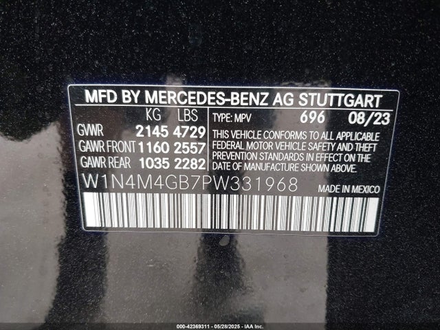 W1N4M4GB7PW331968 Mercedes-Benz m260