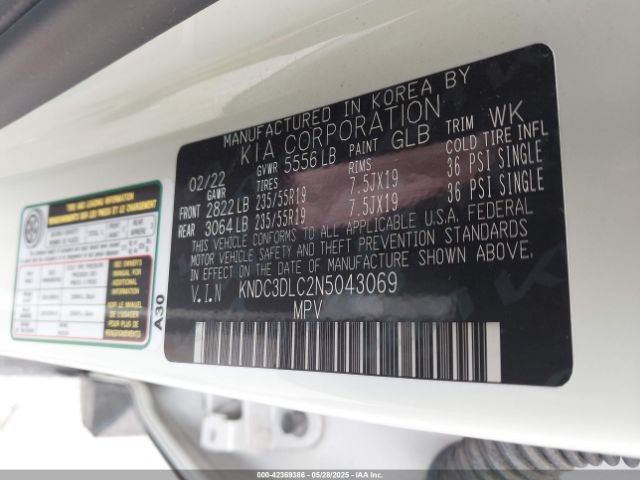 2022 KIA EV6 KNDC3DLC2N5043069 Photo 8