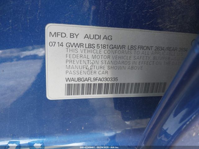 WAUBGAFL9FA030335 Audi 2015