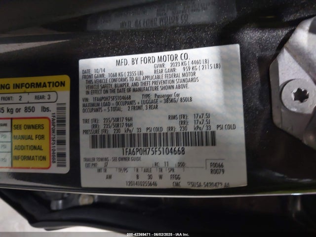 1FA6P0H75F5104668 Ford FUSION SE