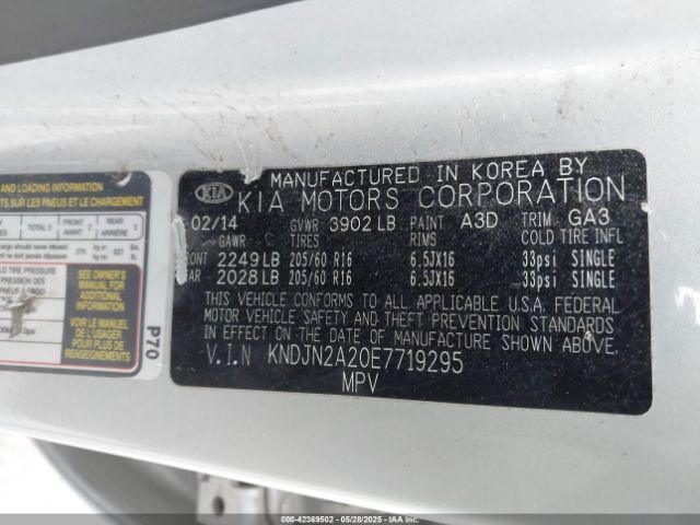 KNDJN2A20E7719295 KIA Soul