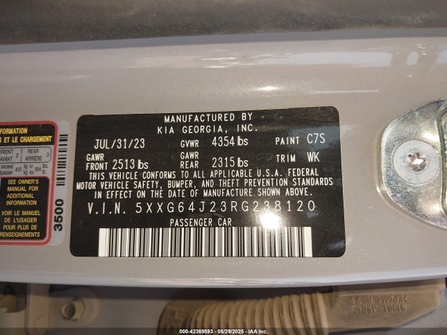 5XXG64J23RG238120 KIA t-gdi gamma ii
