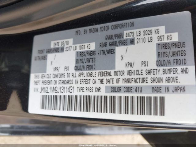 2018 MAZDA MAZDA6 JM1GL1VM9J1311431 Photo 8