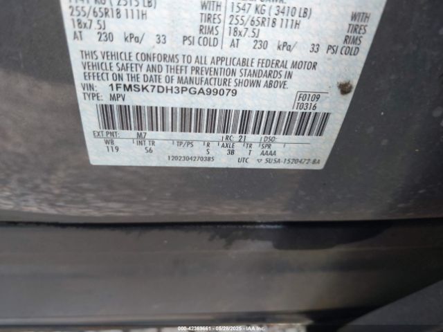 2023 FORD EXPLORER 1FMSK7DH3PGA99079 Photo 8