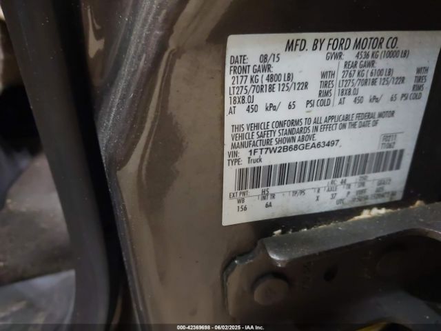 1FT7W2B68GEA63497 Ford F-250 Lariat