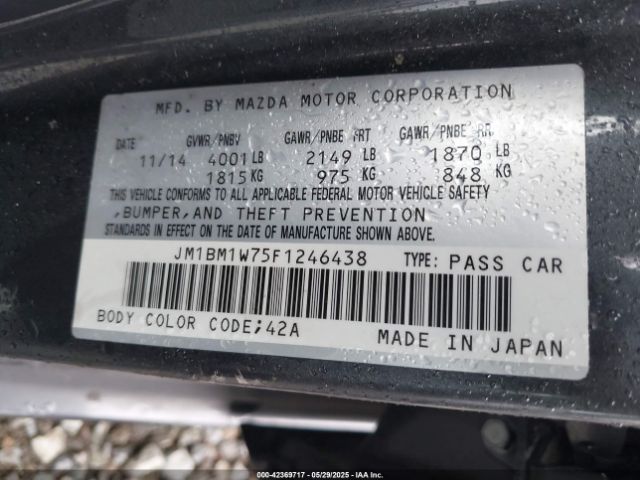 JM1BM1W75F1246438 Mazda Mazda3 I Grand Touring