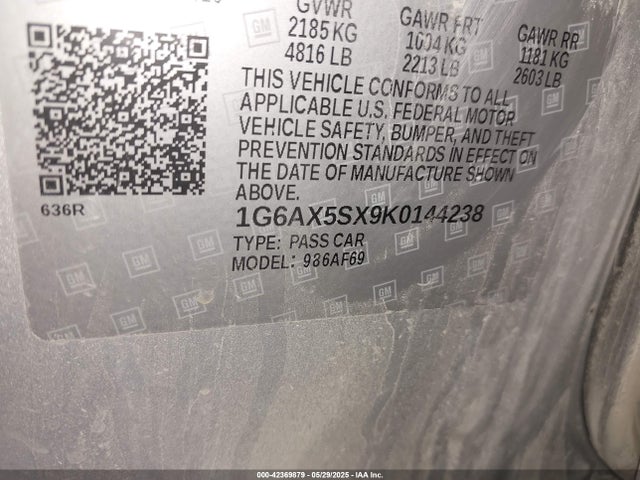 2019 CADILLAC CTS 1G6AX5SX9K0144238 Photo 8