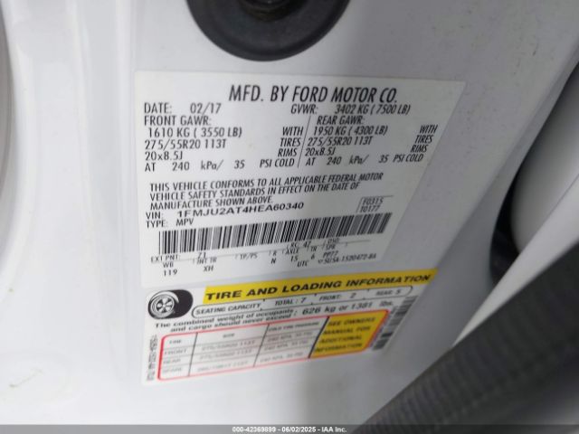 1FMJU2AT4HEA60340 Ford Expedition Limited