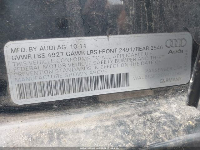 2012 AUDI A4 WAUBFAFL2CN012783 Photo 8