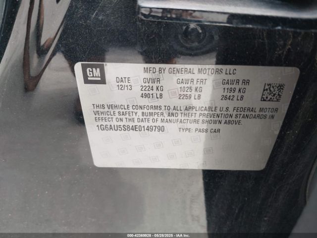 2014 CADILLAC CTS 1G6AU5S84E0149790 Photo 8