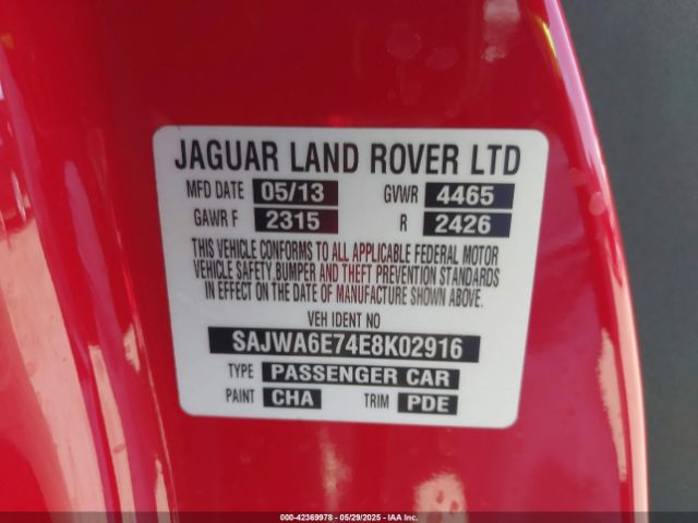 SAJWA6E74E8K02916 Jaguar F-Type