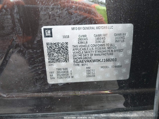 5GAEVAKW0KJ168203 Buick Enclave Awd Essence