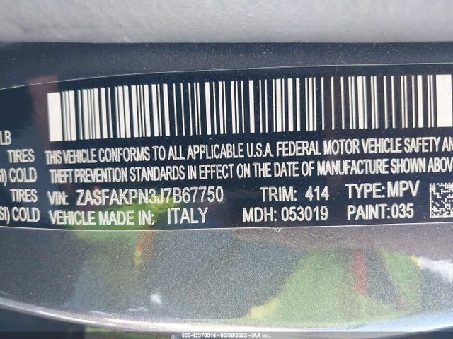 ZASFAKPN3J7B67750 Alfa Romeo Stelvio
