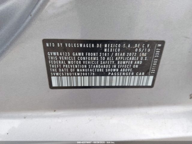2019 VOLKSWAGEN JETTA 3VWC57BU1KM208179 Photo 8