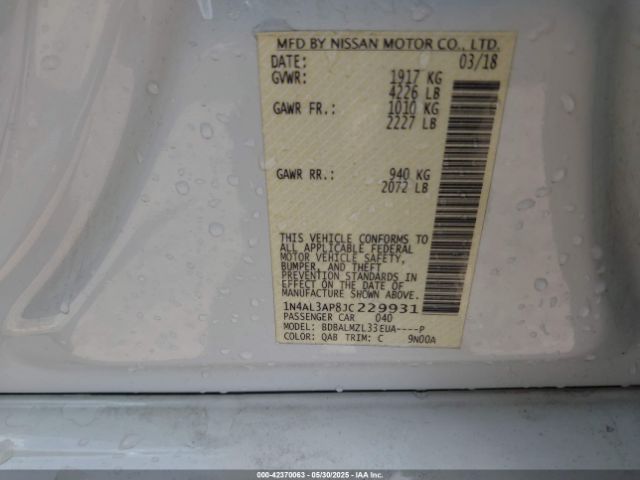 2018 NISSAN ALTIMA 1N4AL3AP8JC229931 Photo 8
