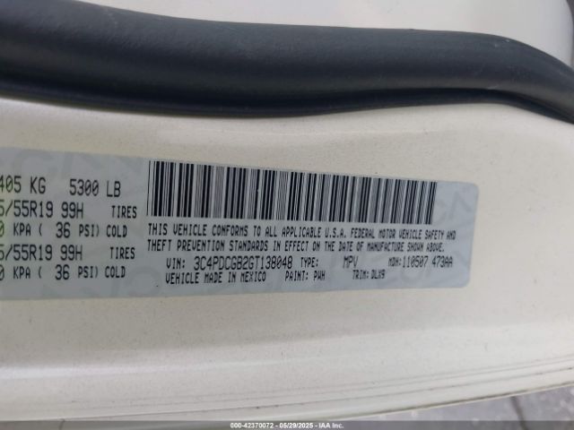 3C4PDCGB2GT138048 Dodge Journey Crossroad Plus