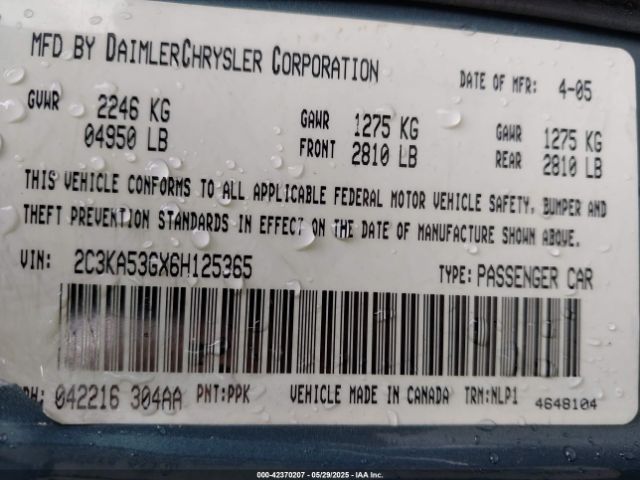 2006 CHRYSLER 300 2C3KA53GX6H125365 Photo 8