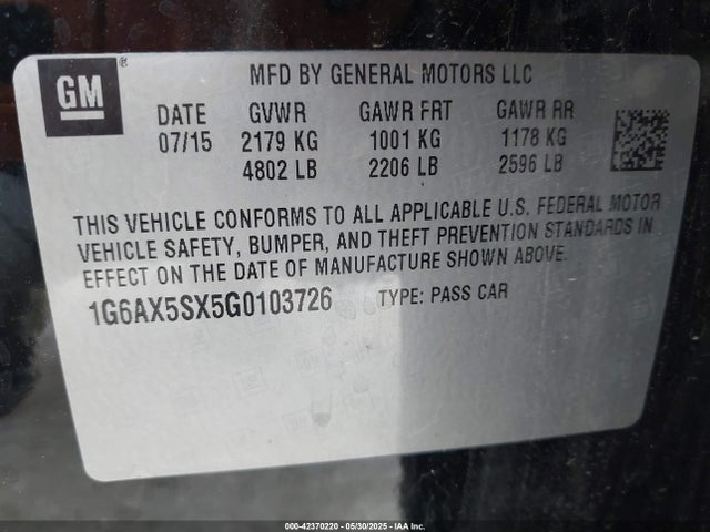 2016 CADILLAC CTS 1G6AX5SX5G0103726 Photo 8