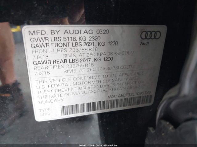 2020 AUDI Q3 WA1AECF32L1095789 Photo 8