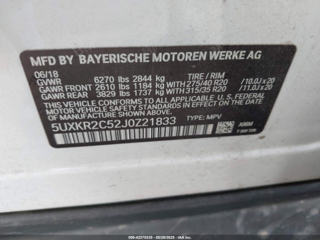 5UXKR2C52J0Z21833 BMW X5 Sdrive35i
