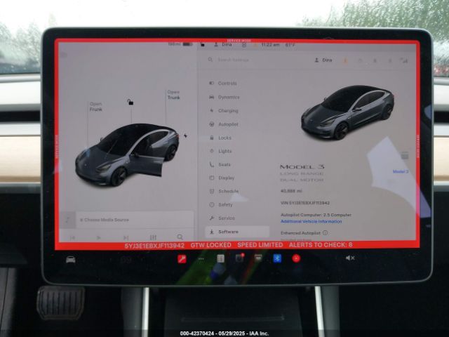 5YJ3E1EBXJF113942 Tesla Model 3 Long Range/performance