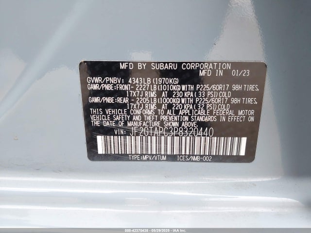 Subaru na 2023 JF2GTAPC3P8320440 Image 9