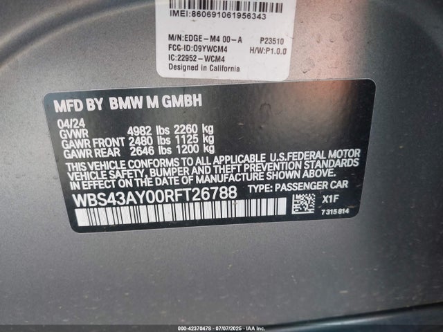 BMW M3 2024 WBS43AY00RFT26788 Image 9