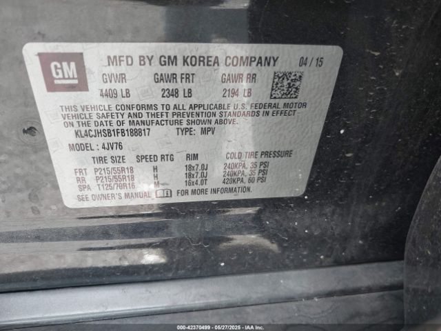 KL4CJHSB1FB188817 Buick Encore Premium