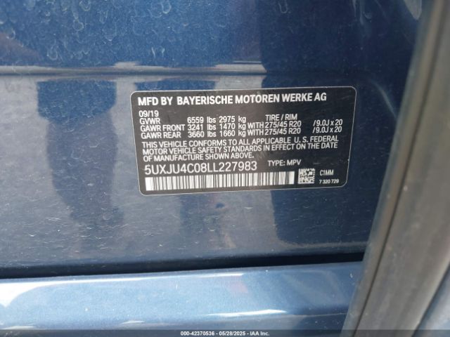 2020 BMW X5 5UXJU4C08LL227983 Photo 8