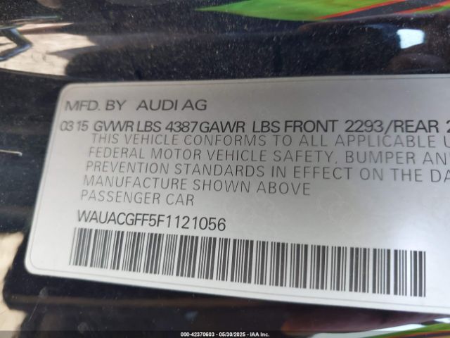 WAUACGFF5F1121056 Audi A3 1.8t Premium