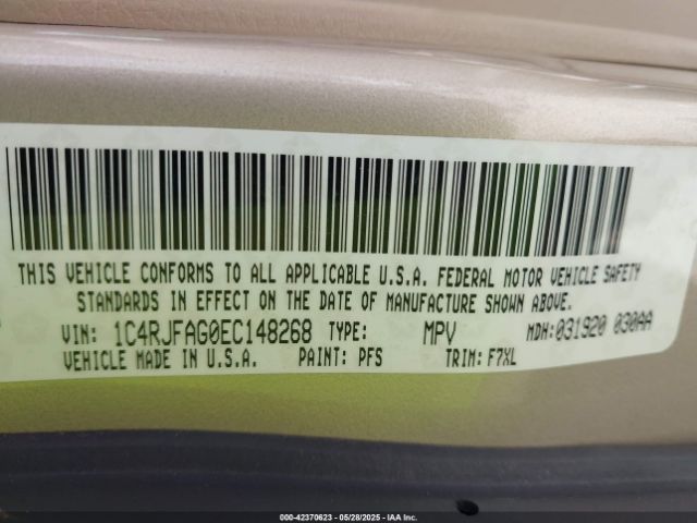 1C4RJFAG0EC148268 Jeep Grand Cherokee Laredo