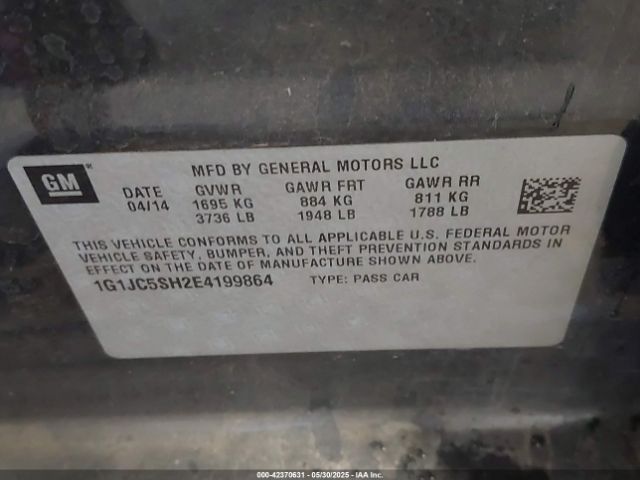 1G1JC5SH2E4199864 Chevrolet Sonic Lt Auto