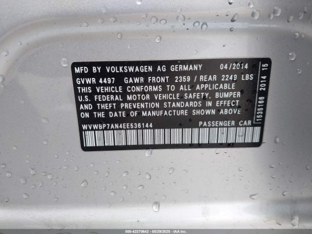 WVWBP7AN4EE536144 Volkswagen Cc 2.0t Sport