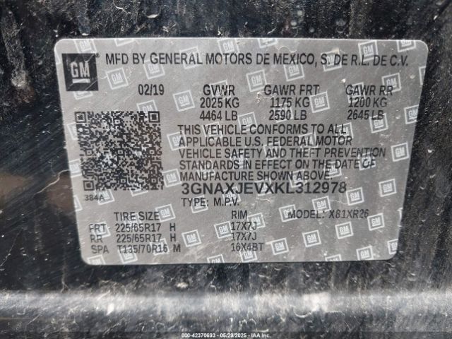 2019 CHEVROLET EQUINOX 3GNAXJEVXKL312978 Photo 8