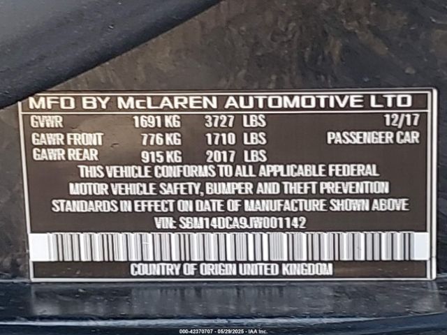2018 MCLAREN 720S SBM14DCA9JW001142 Photo 8