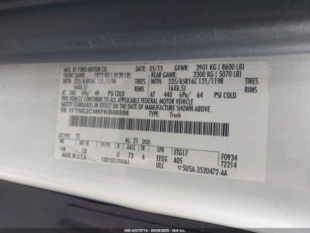 1FTNE2CM6FKB08556 Ford Transit-150