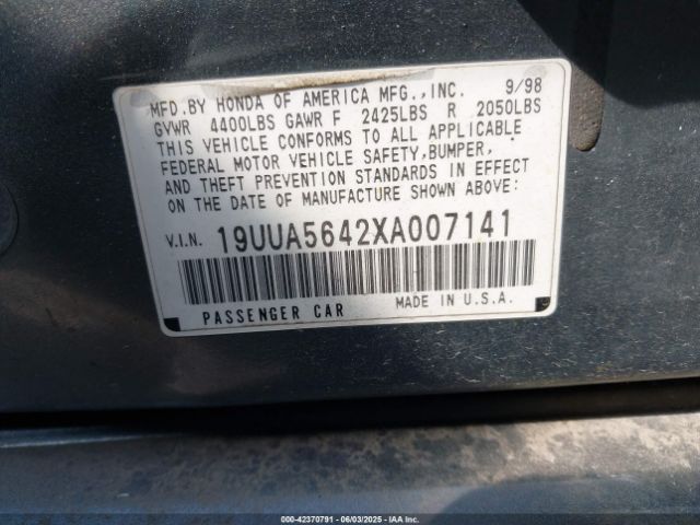 1999 ACURA TL 19UUA5642XA007141 Photo 8