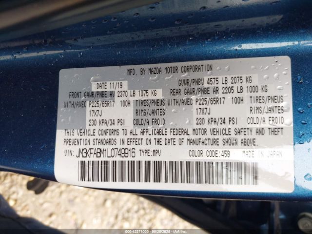 2020 MAZDA CX-5 JM3KFABM1L0749916 Photo 8