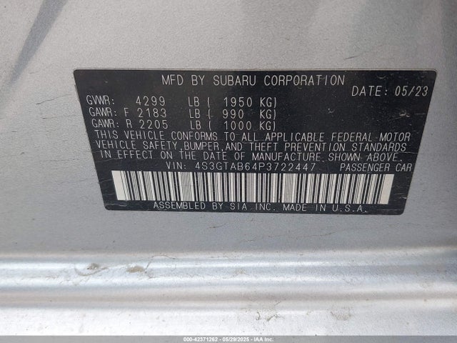 Subaru na 2023 4S3GTAB64P3722447 Image 9