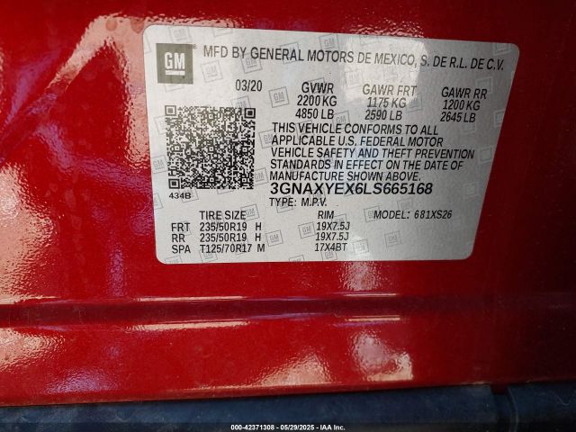 2020 CHEVROLET EQUINOX 3GNAXYEX6LS665168 Photo 8
