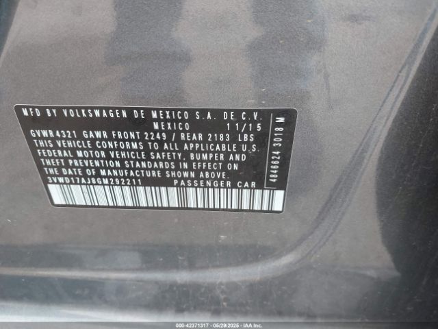 3VWD17AJ8GM292211 Volkswagen Jetta