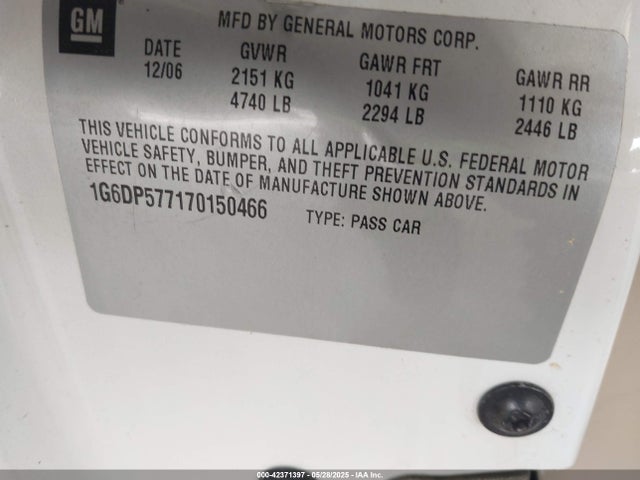 2007 CADILLAC CTS 1G6DP577170150466 Photo 8