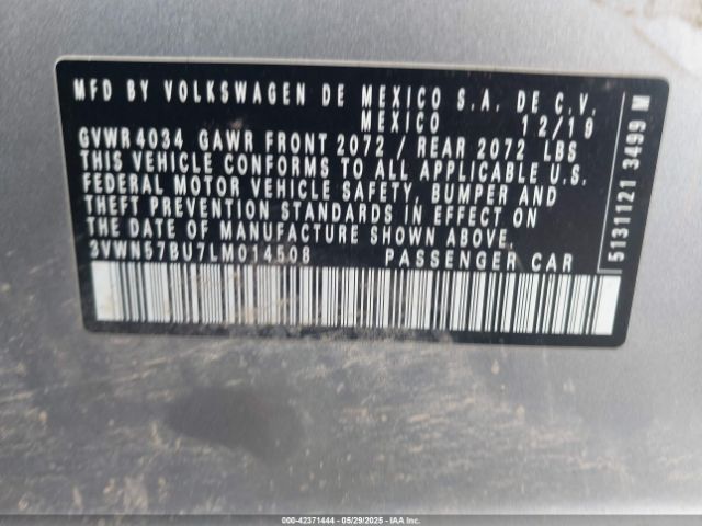 2020 VOLKSWAGEN JETTA 3VWN57BU7LM014508 Photo 8