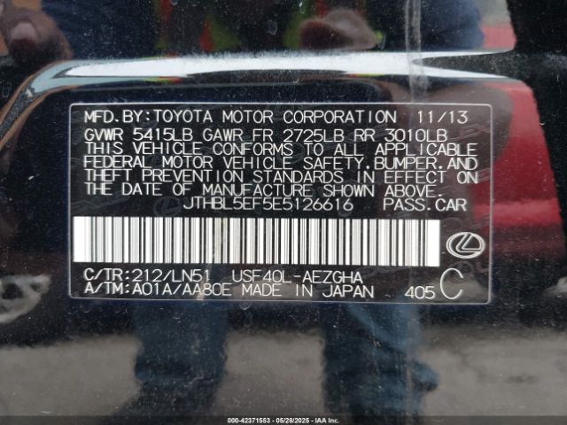 JTHBL5EF5E5126616 Lexus LS 460