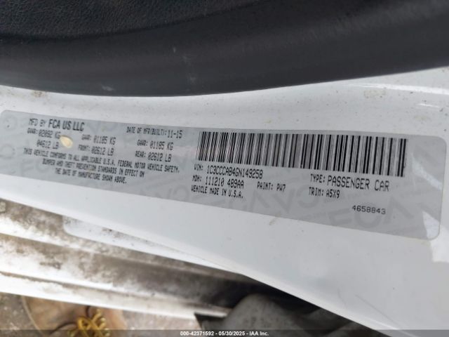 2016 CHRYSLER 200 1C3CCCAB4GN149258 Photo 8