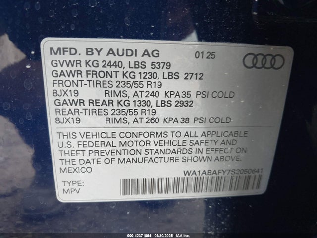 2025 AUDI Q5 WA1ABAFY7S2050641 Photo 8