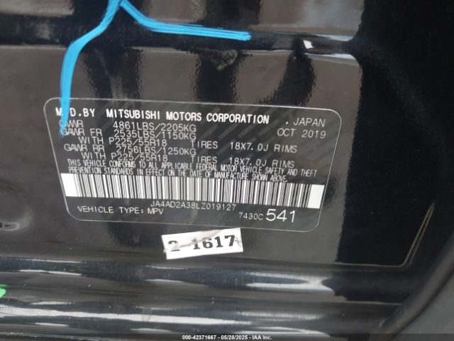 2020 MITSUBISHI OUTLANDER JA4AD2A38LZ019127 Photo 8